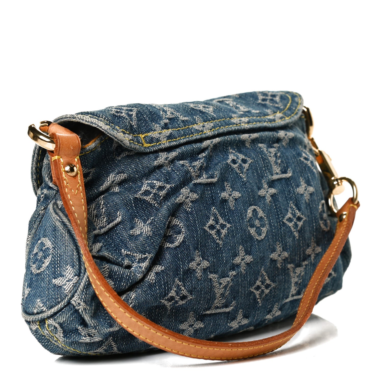 Louis Vuitton Monogram Denim Mini Pleaty Blue 3 of 10