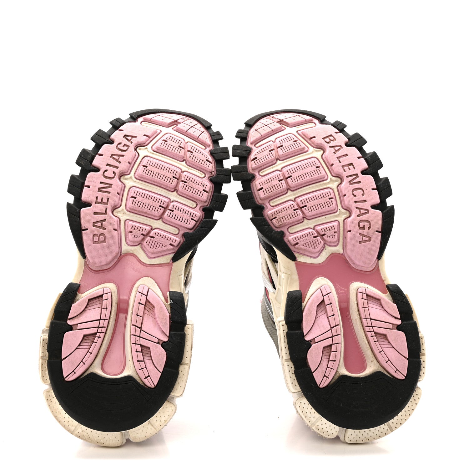 Balenciaga Mesh Nubuck Effect Fabric LED Womens Track Sneakers 38 Grey Pink Black 6 of 15