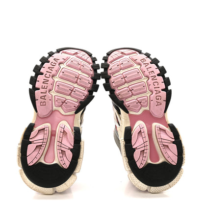 Balenciaga Mesh Nubuck Effect Fabric LED Womens Track Sneakers 38 Grey Pink Black 6 of 15