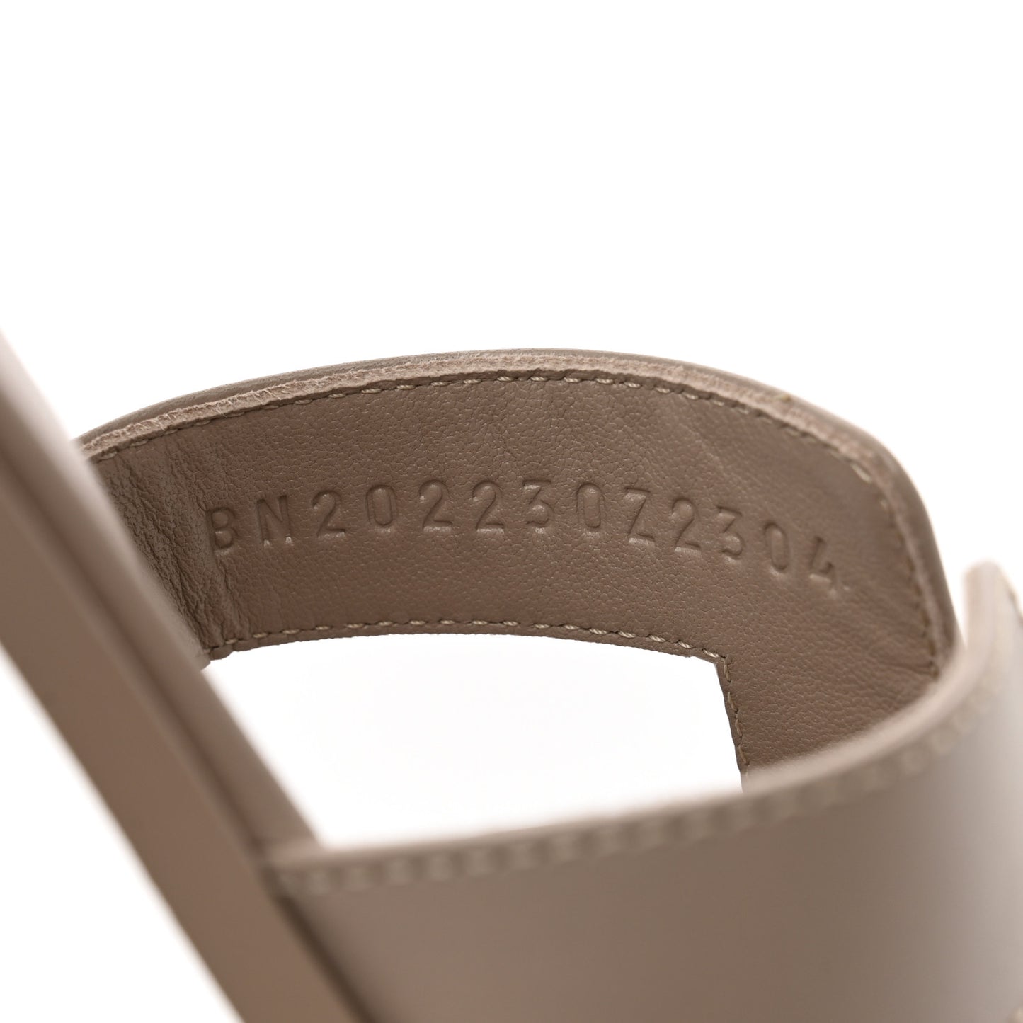 Box Calfskin Oran Sandals 38 Beige Mastic