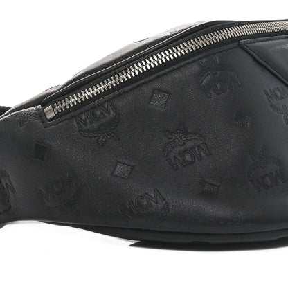MCM Calfskin Ottomar Monogram Fursten Belt Bag Black 8 of 9