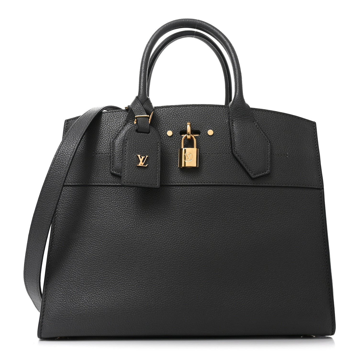 Louis Vuitton Taurillon City Steamer MM Gris 1 of 9