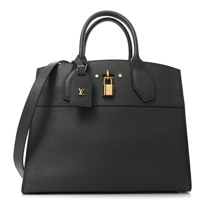 Louis Vuitton Taurillon City Steamer MM Gris 1 of 9