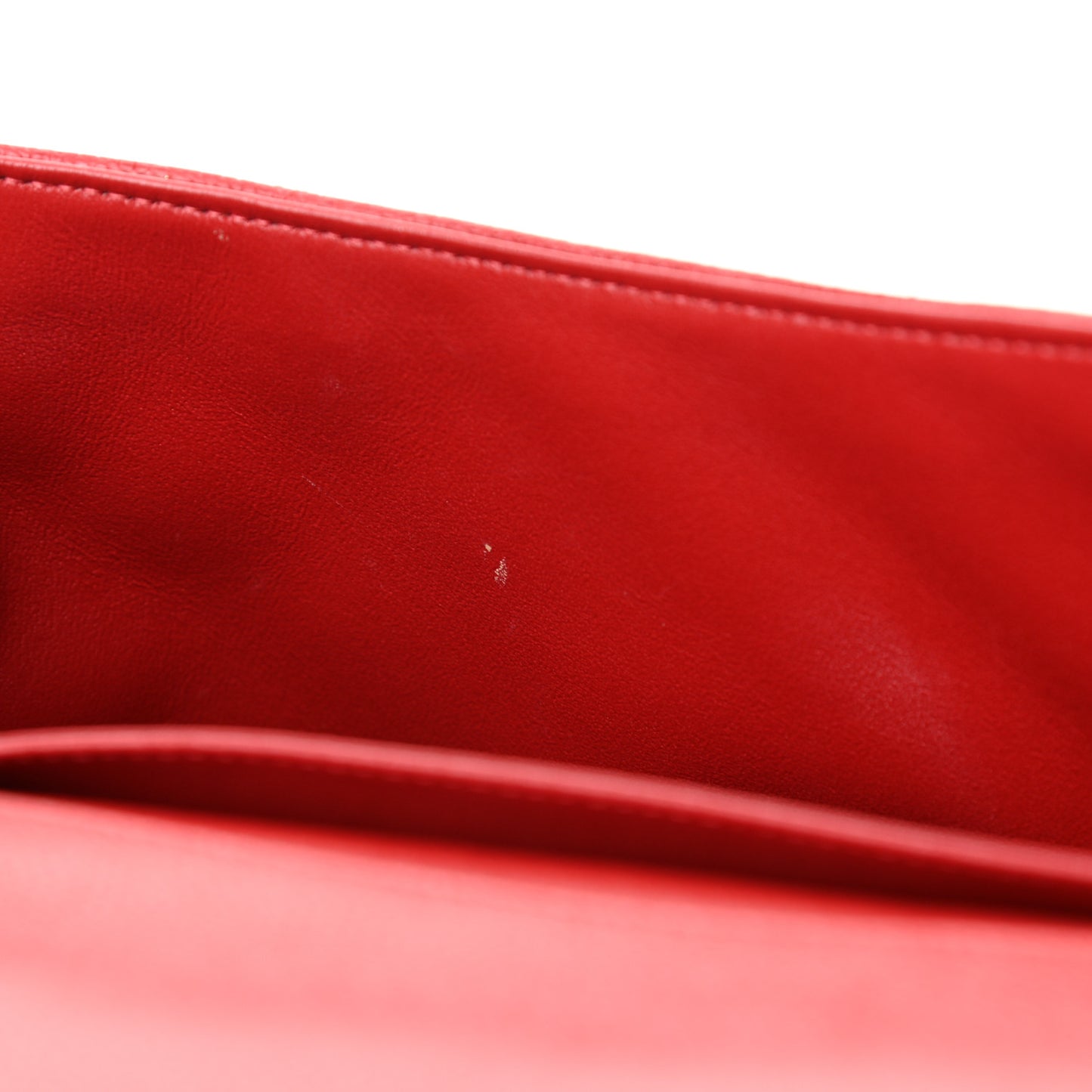 Caviar Quilted Clutch With Chain Flap Red