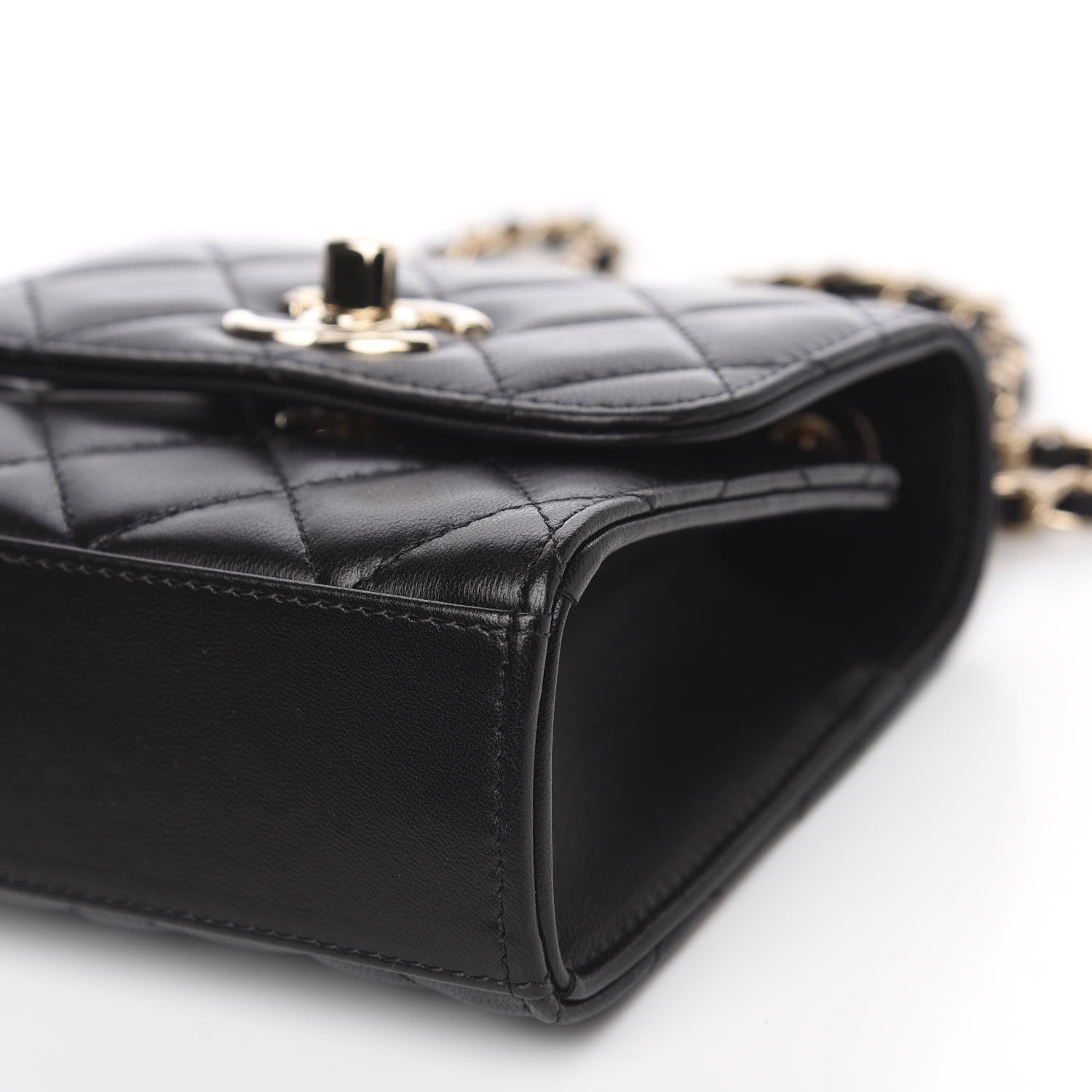 Chanel Lambskin Quilted Mini Trendy CC Chain Wallet Black 8 of 10