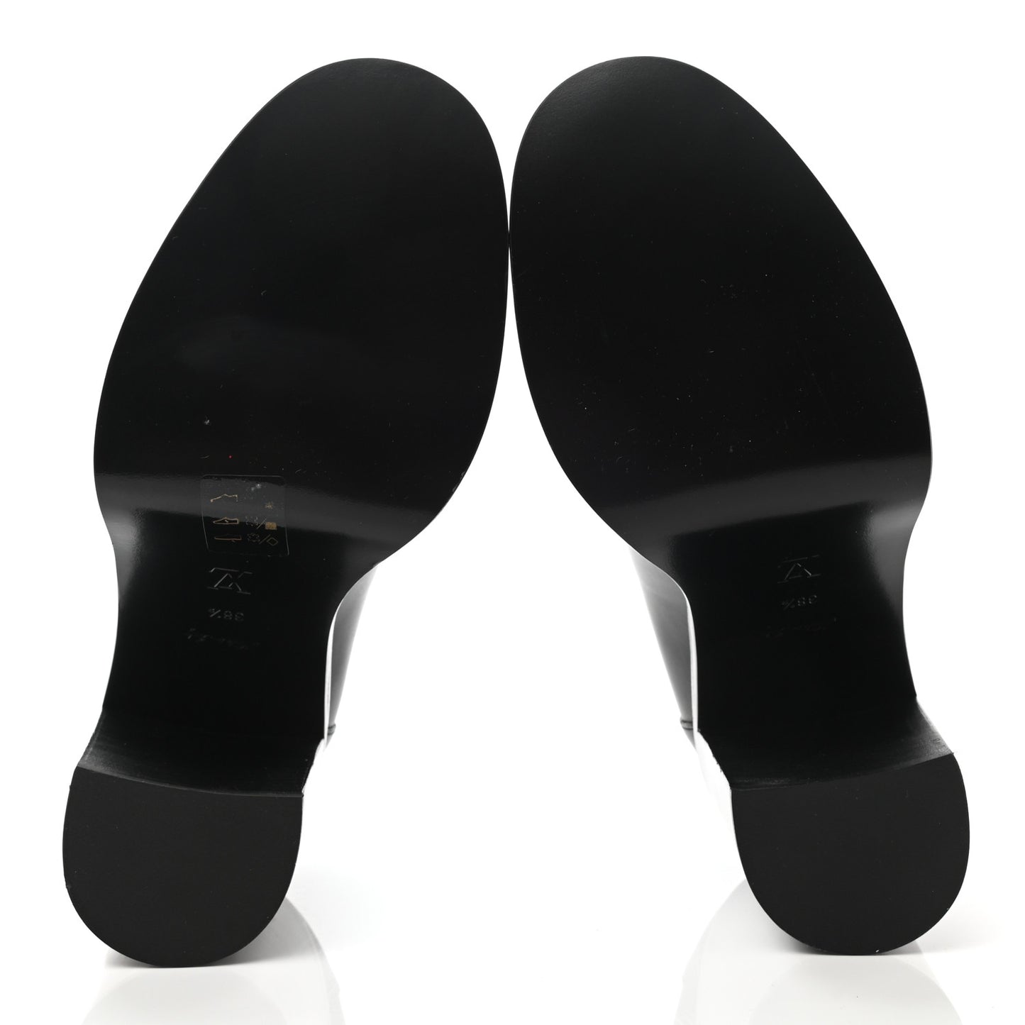 Monogram Calfskin Academy Loafers Pumps 38.5 Black