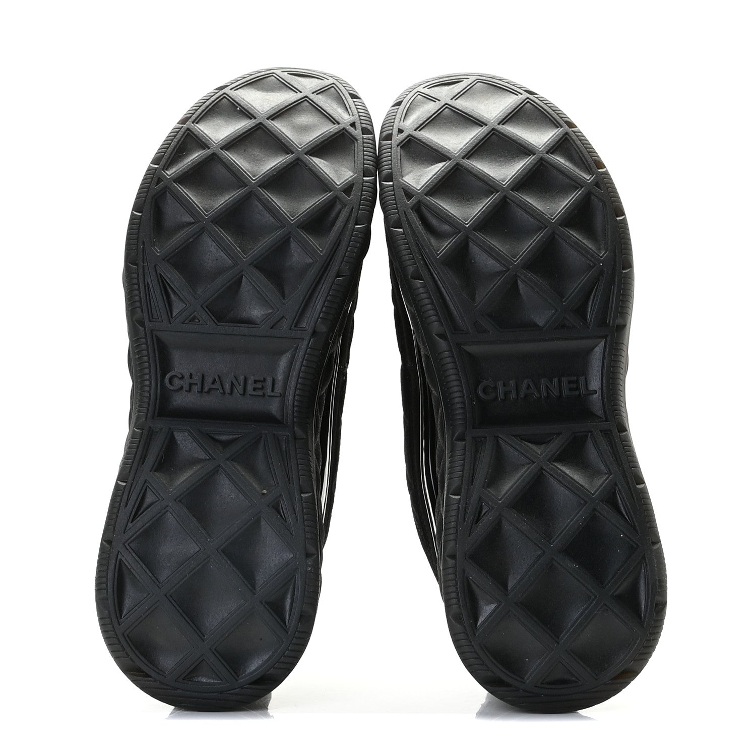 Chanel Suede Calfskin Mixed Fibers CC Sneakers 39.5 Black Dark Grey 6 of 11