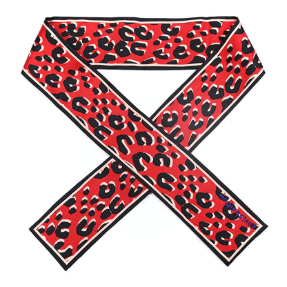 Louis Vuitton Silk Leopard Bandeau Rouge 1 of 3