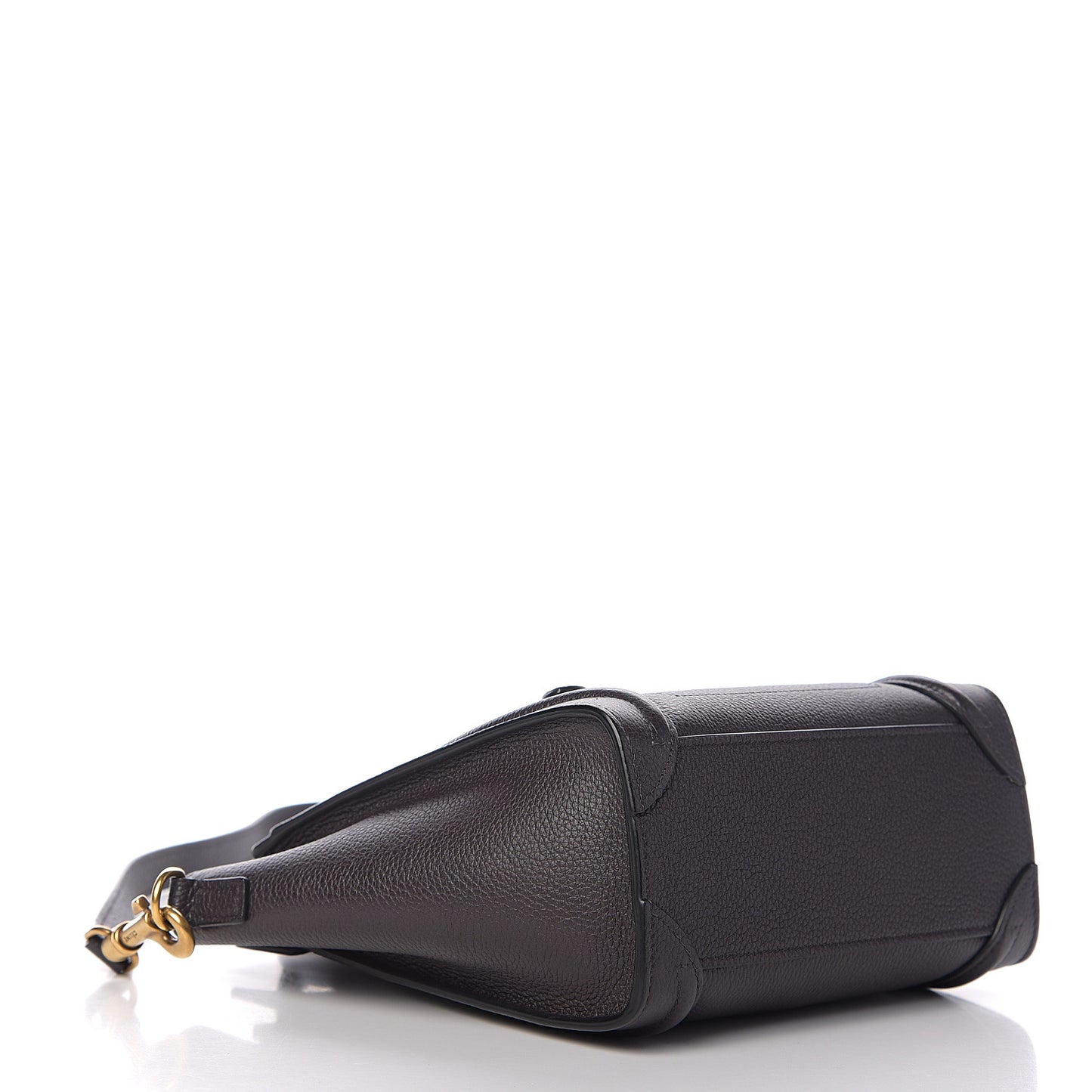 Drummed Calfskin Nano Luggage Liquorice