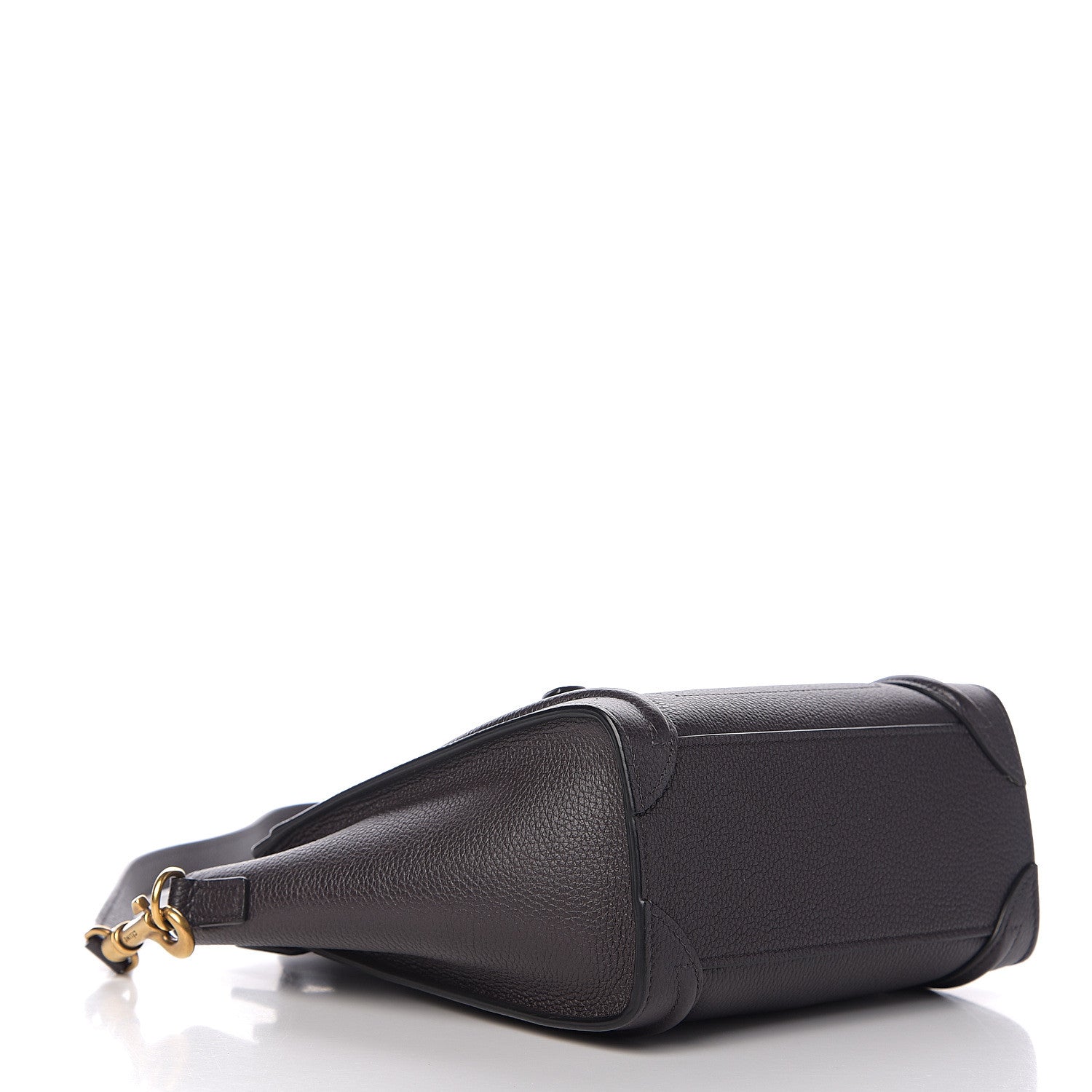 Celine Drummed Calfskin Nano Luggage Liquorice 3 of 8