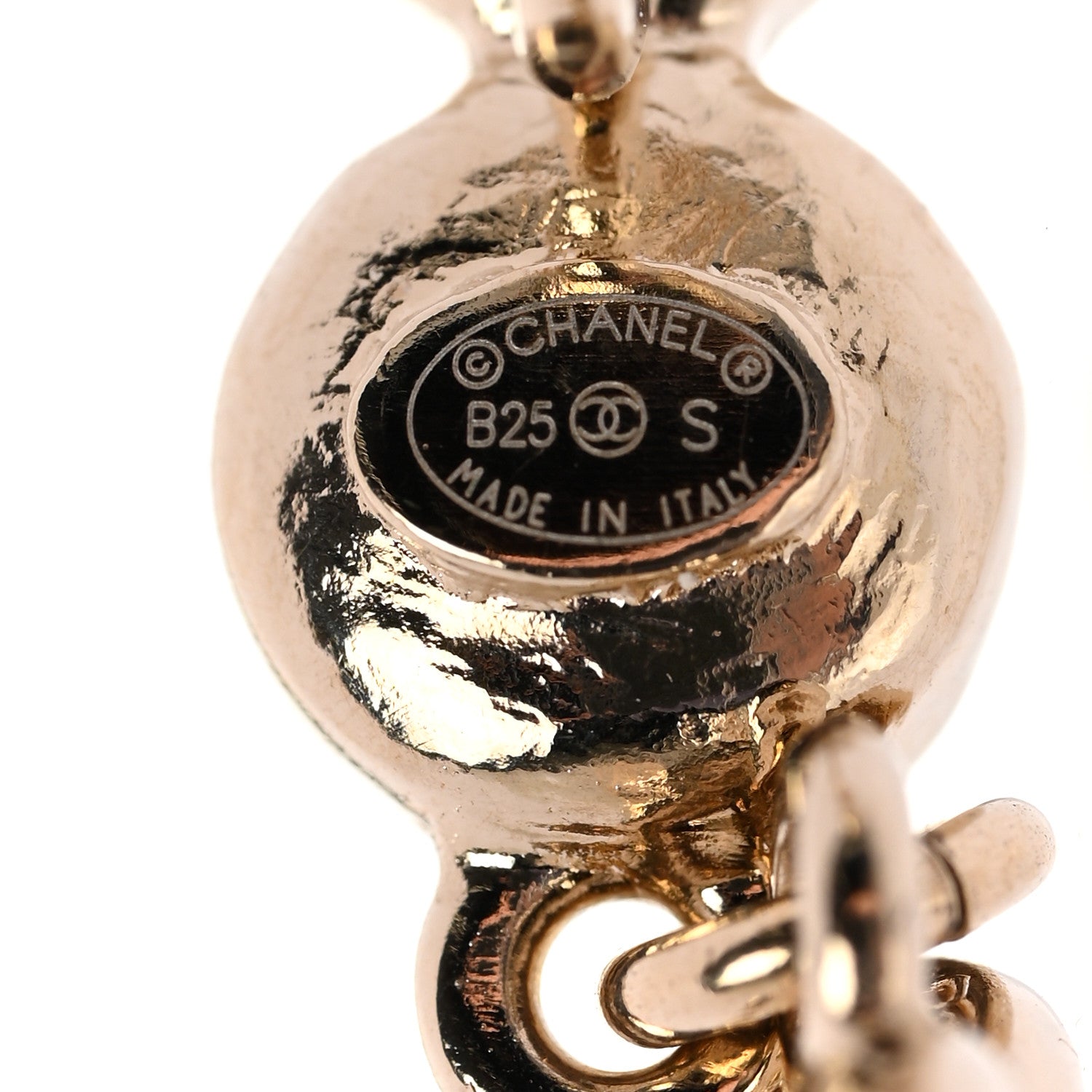 Chanel Crystal CC Drop Clip On Earrings Gold 4 of 5