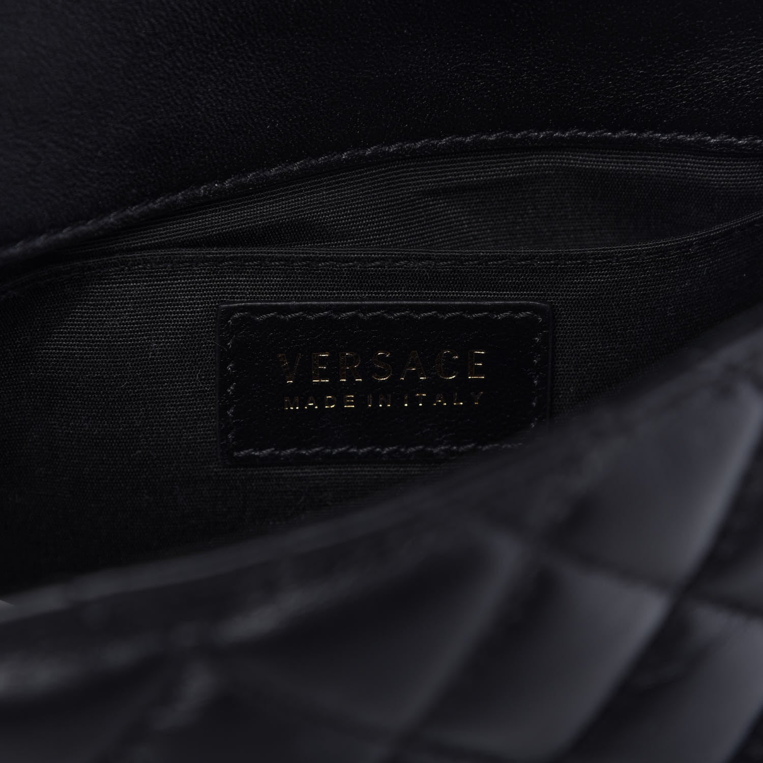 Versace Nappa Quilted Small Medusa Chain Crossbody Black 8 of 9
