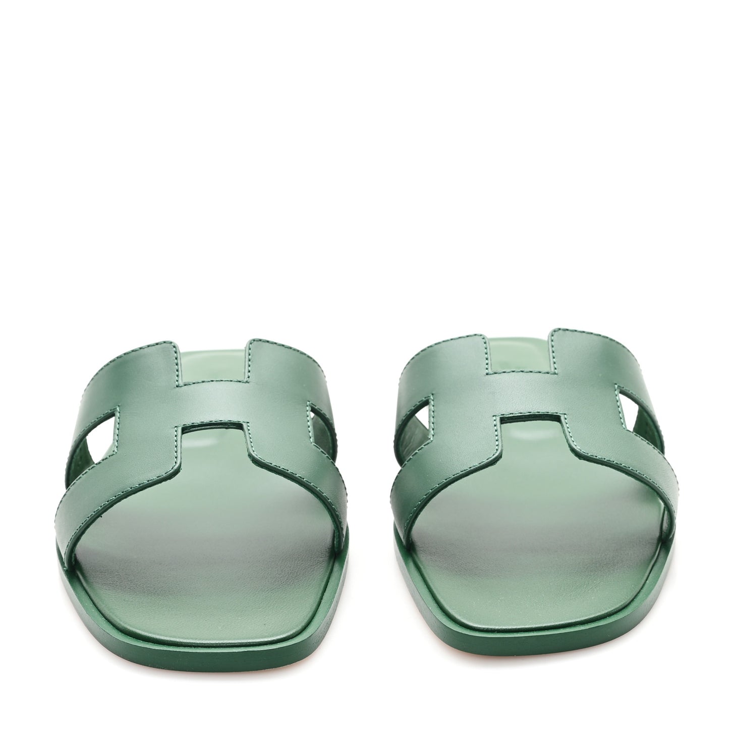 Calfskin Oran Sandals  38.5 Vert Electrique