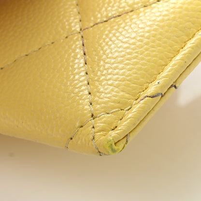 Chanel Caviar Quilted Card Holder Yellow 10 of 15