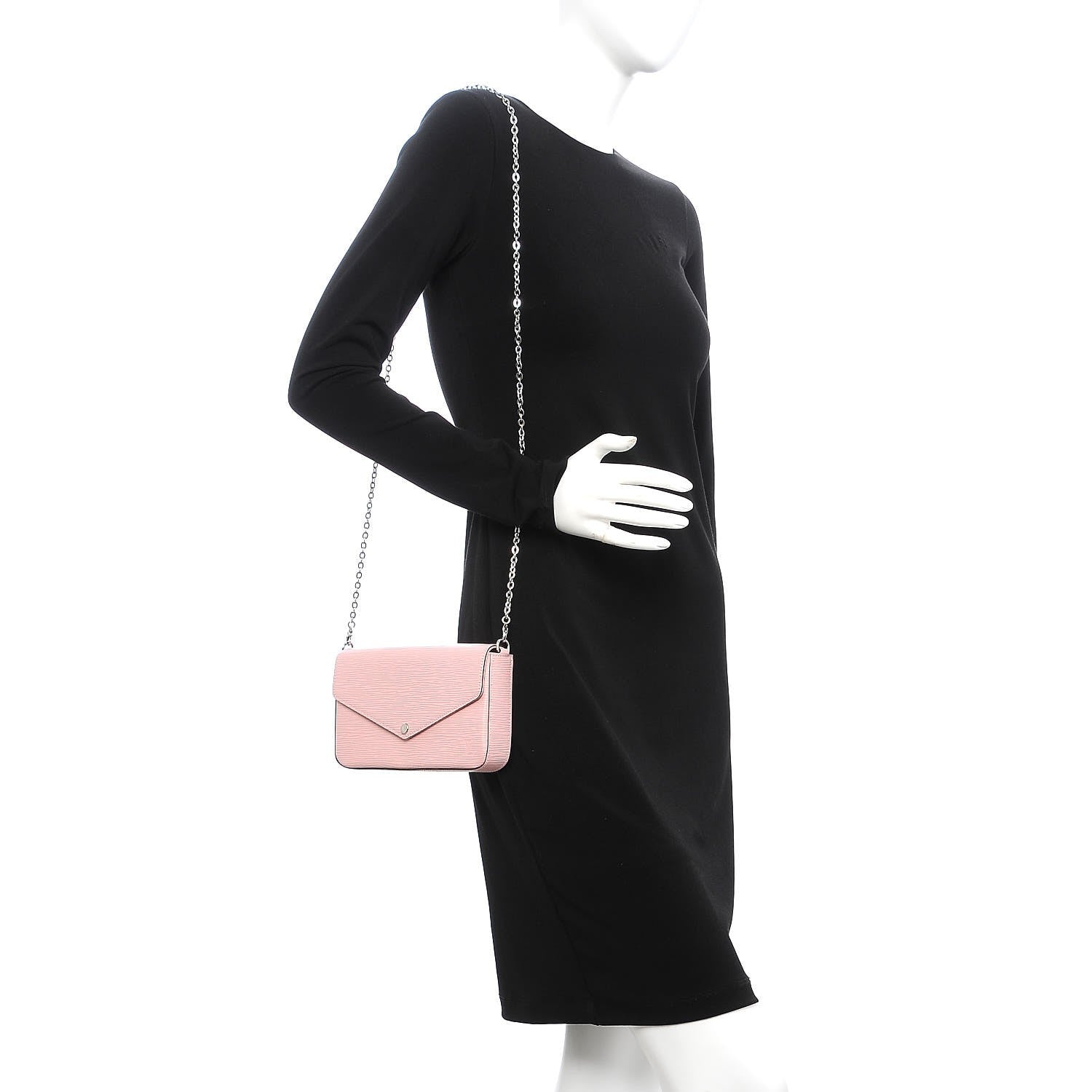 Louis Vuitton Epi Pochette Felicie Rose Ballerine 2 of 8