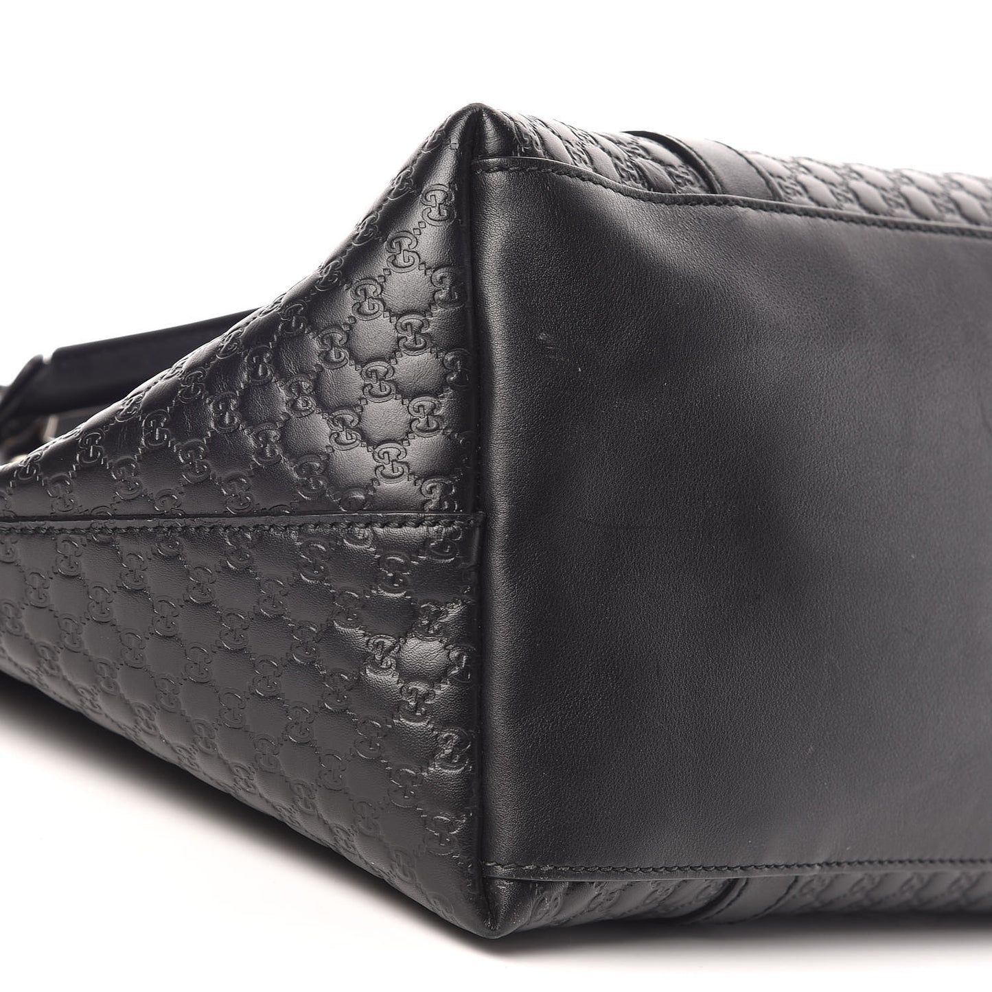 Soft Microguccissima Large Dome Satchel Black