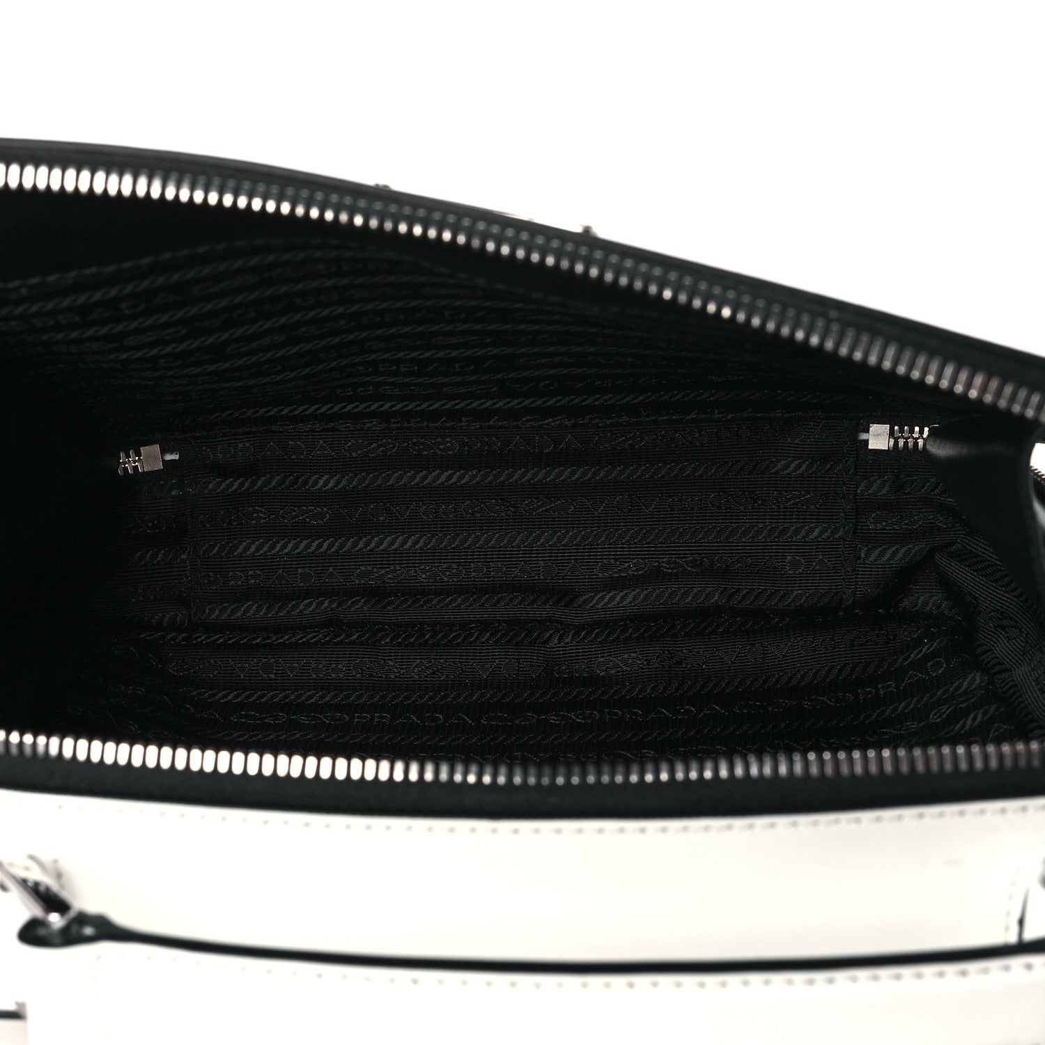 Prada Spazzolato Medium Brique Crossbody Bag White 5 of 10