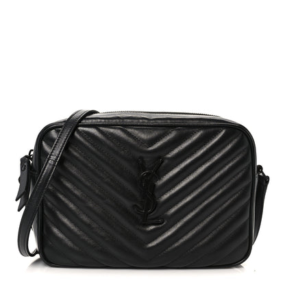 Saint Laurent Calfskin Matelasse Monogram Monochrome Lou Camera Bag Black 1 of 10