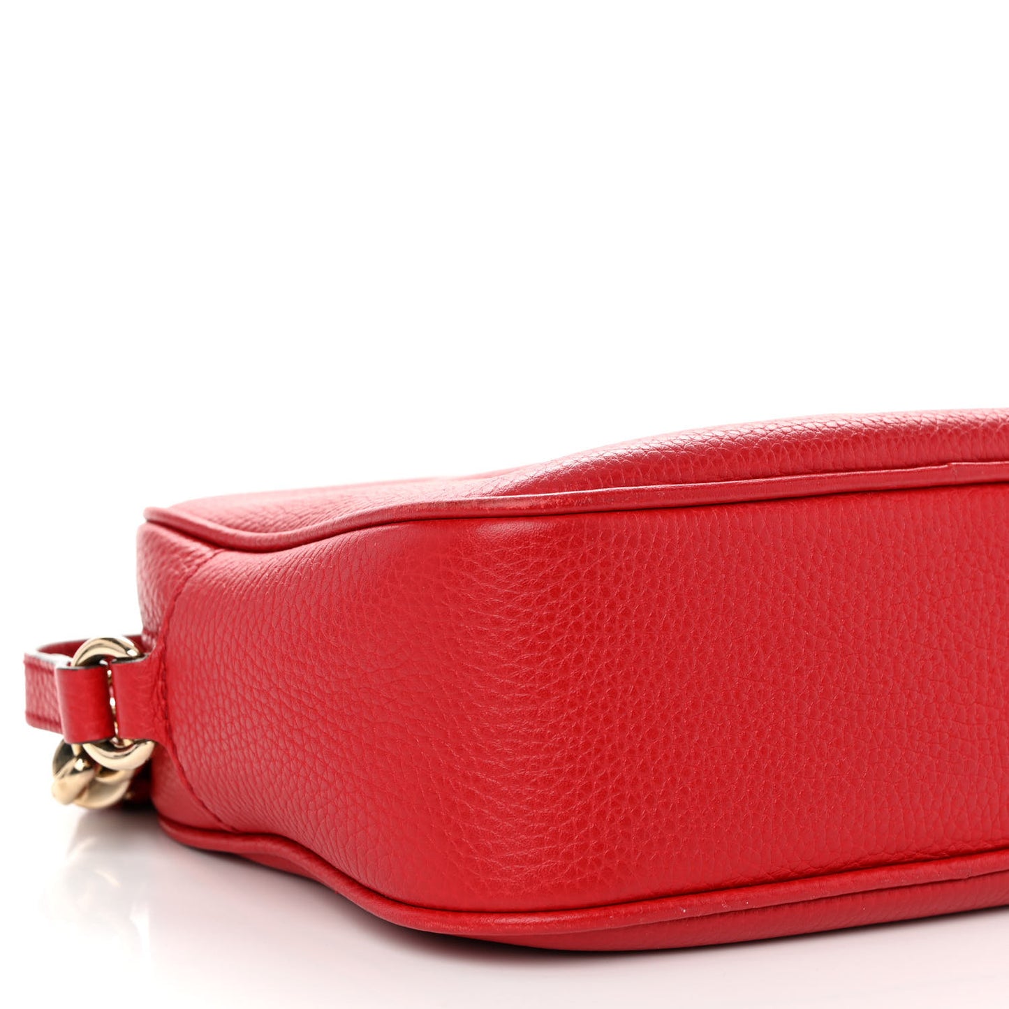 Pebbled Calfskin Small Soho Disco Bag Tabasco Red