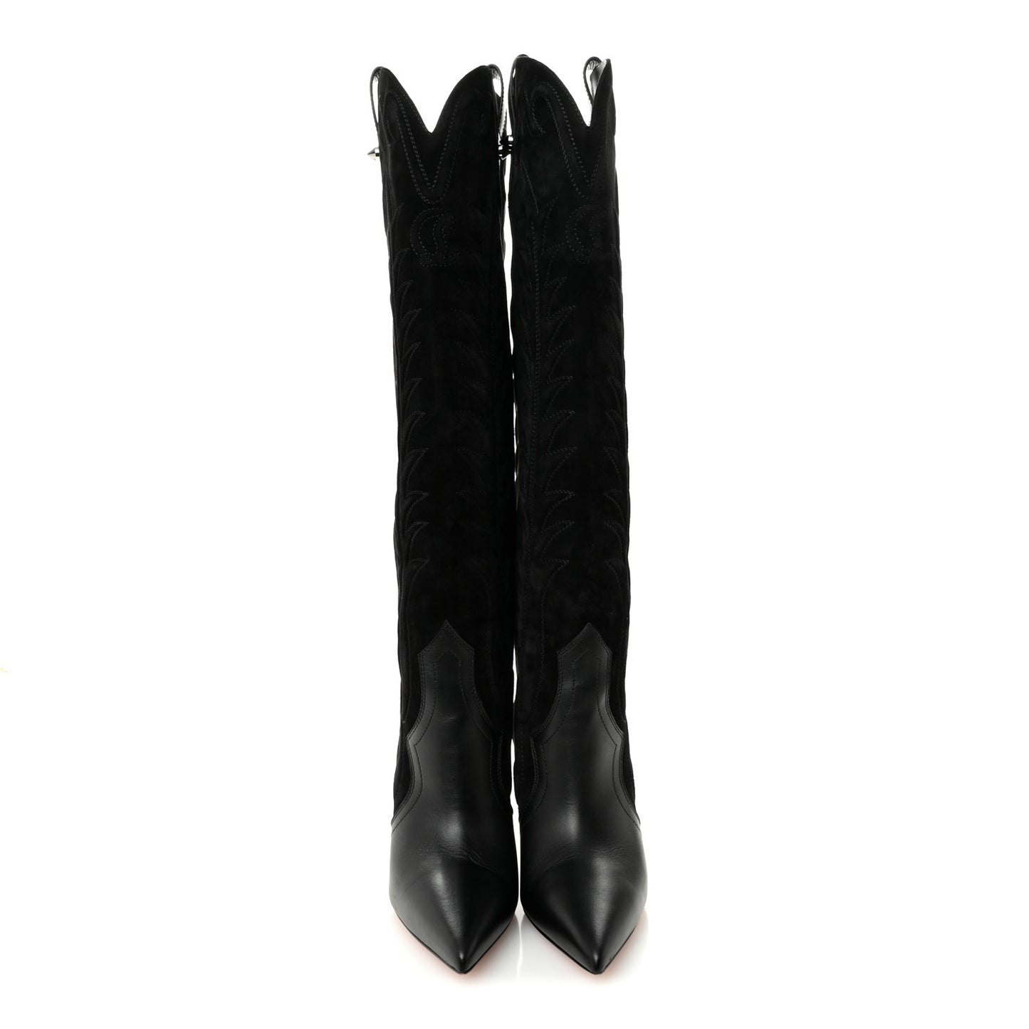 Calfskin Veau Velours Santia Botta 85 Tall Boots 39 Black