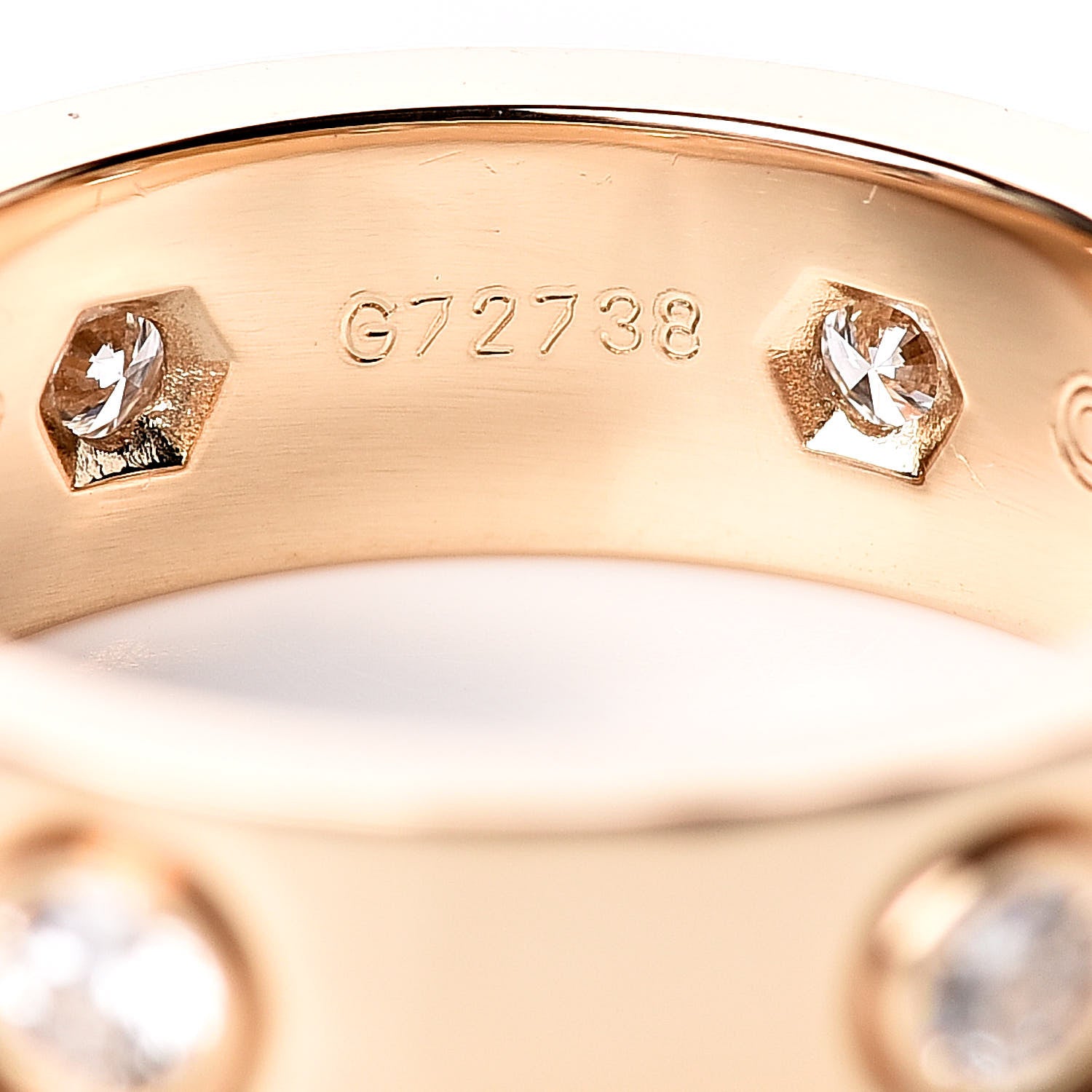 Cartier 18K Yellow Gold 6 Diamond 5.5mm LOVE Ring 49 4.75 5 of 5