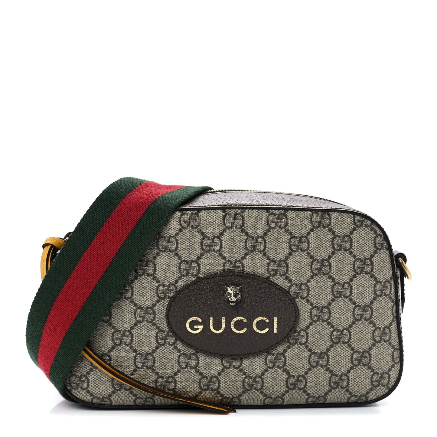 GG Supreme Monogram Web Neo Vintage Shoulder Bag Beige New Acero Crop