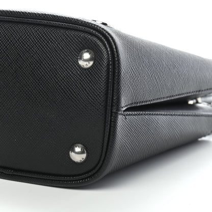 Prada Saffiano Smalto Small Panier Bucket Bag Black 7 of 7