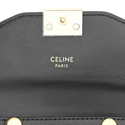 Celine Shiny Smooth Calfskin C Phone Holder Wallet On Chain Bag Black 7 of 8