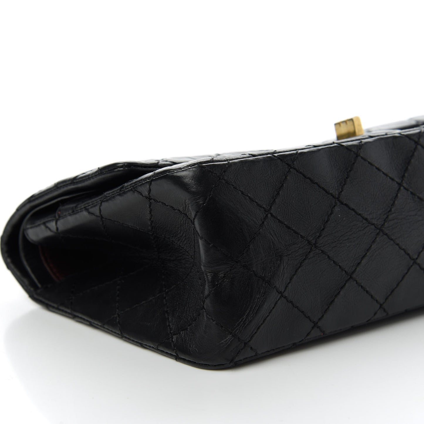 Aged Calfskin Quilted 2.55 Reissue 225 Flap Black