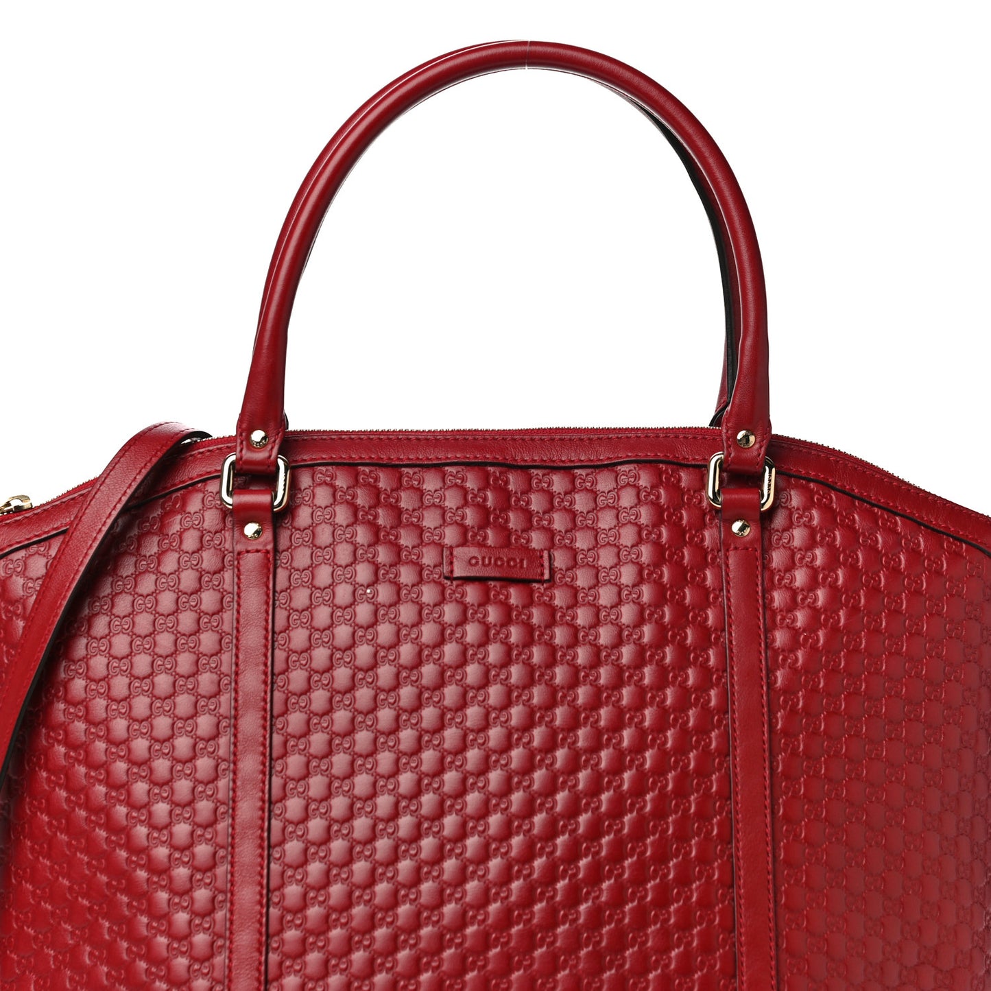 Soft Microguccissima Dome Satchel Red