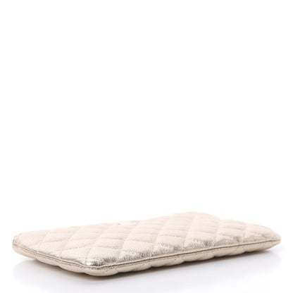 Chanel Metallic Lambskin Quilted Cosmetic Case Gold 4 of 8