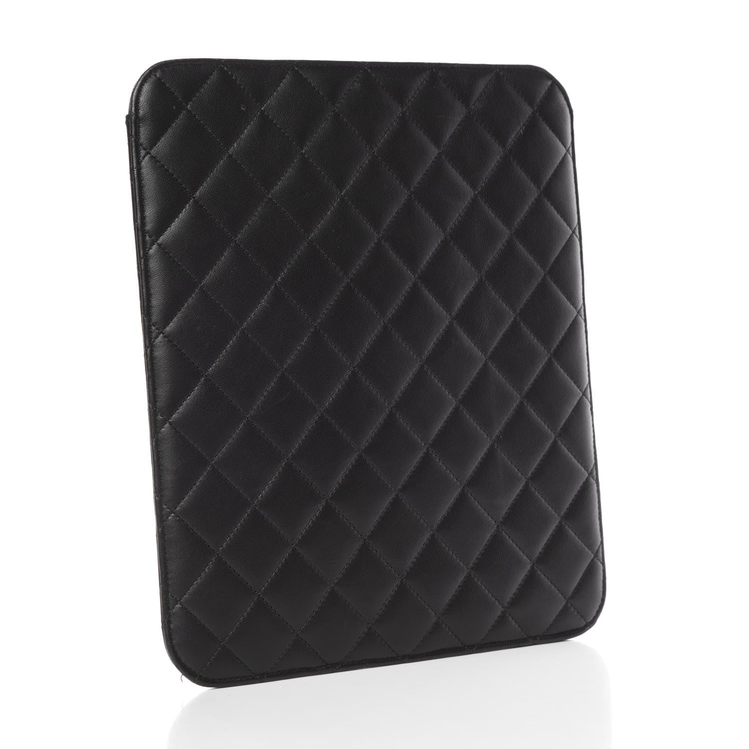 Chanel Lambskin Quilted iPad Case Black 3 of 8