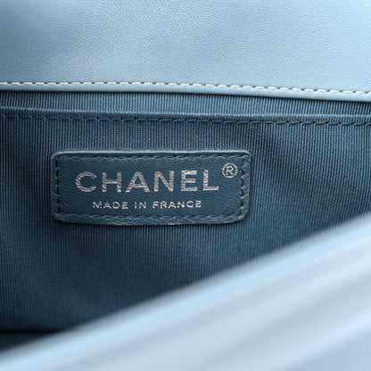Chanel Lambskin Quilted Small Boy Flap Light Blue 6 of 13