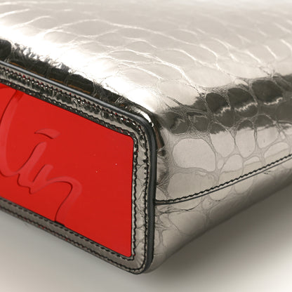 Christian Louboutin Metallic Crocodile Embossed Spikes East West Cabata Tote Antracite 10 of 10