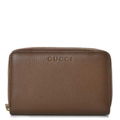 Gucci Pebbled Calfskin Zip Around Wallet Maple Brown 1 of 9