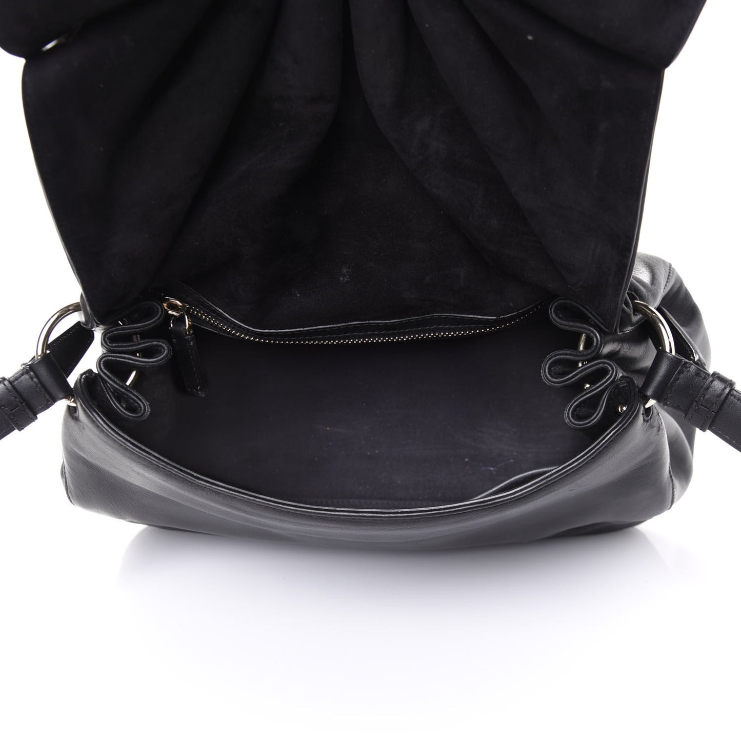 Smooth Calfskin Mini Bloomy Crossbody Bag Black