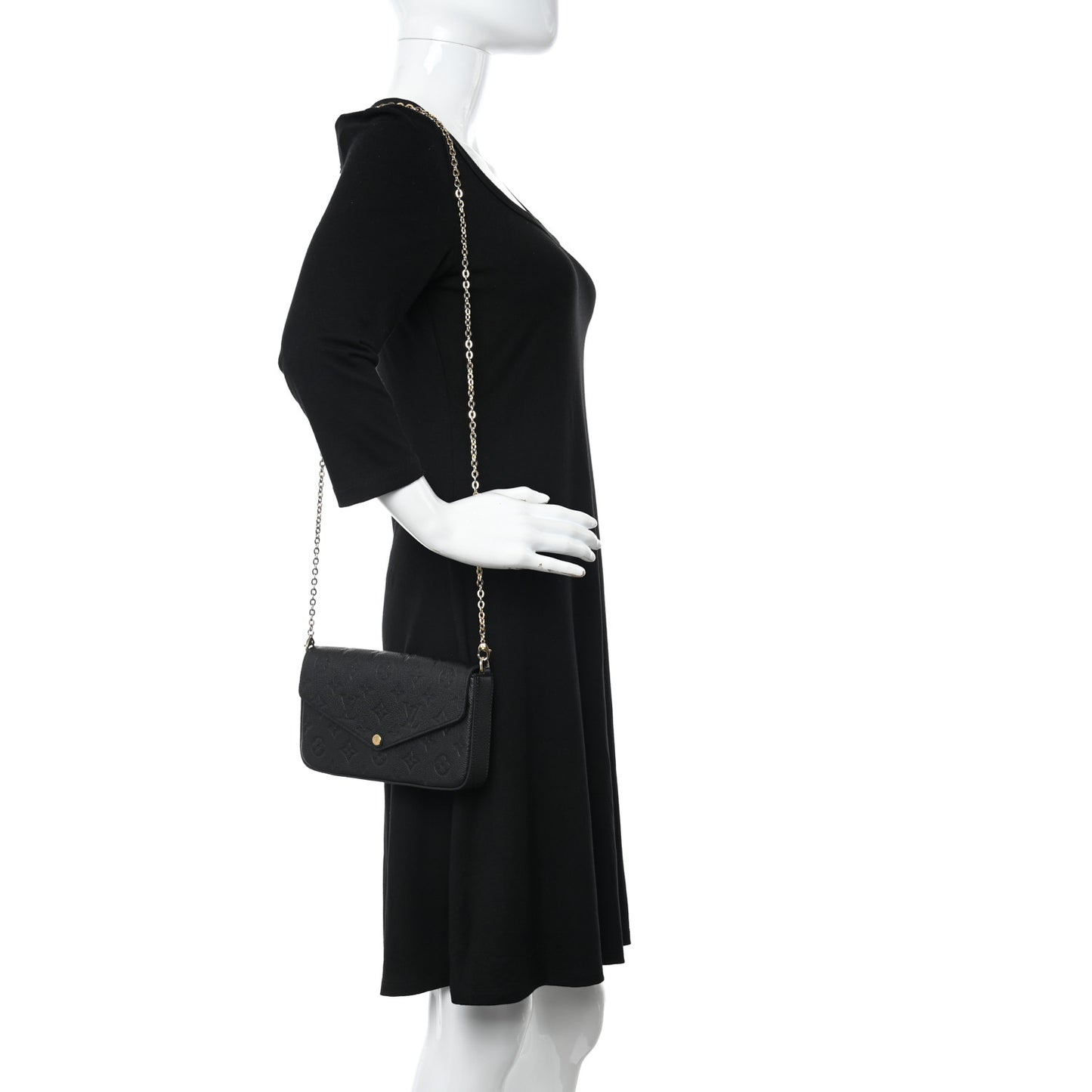 Empreinte Pochette Felicie Chain Wallet Black