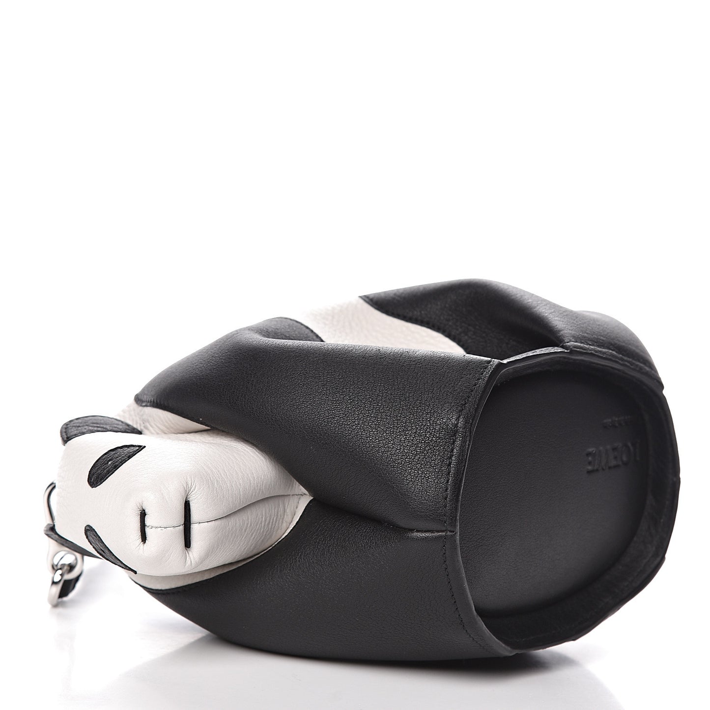 Calfskin Panda Crossbody Black White