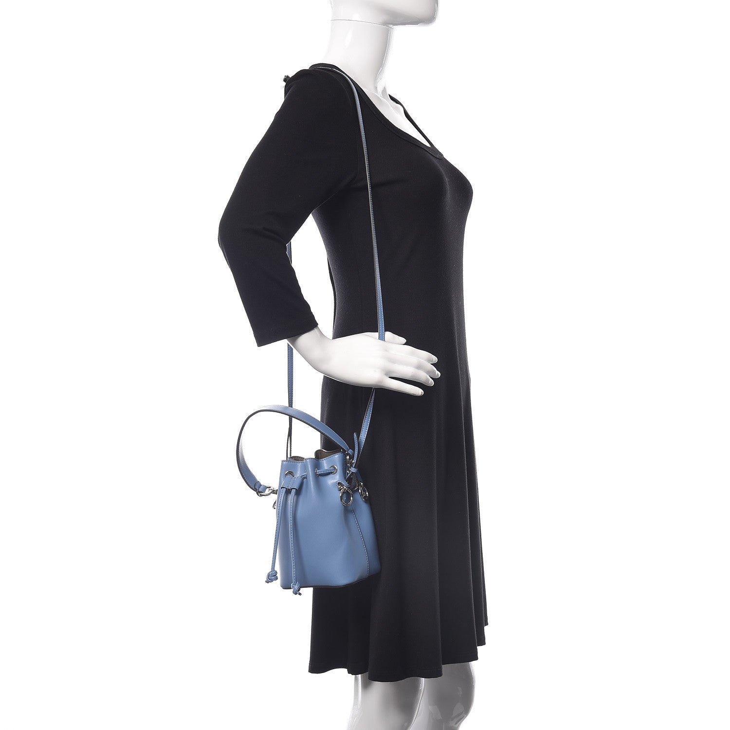Fendi Vitello Liberty Lucido F is Fendi Mini Mon Tresor Bucket Bag Nebula 2 of 10