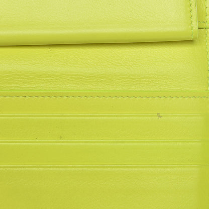 Saint Laurent Grain De Poudre Letters Compact Wallet Fluo Yellow 8 of 14