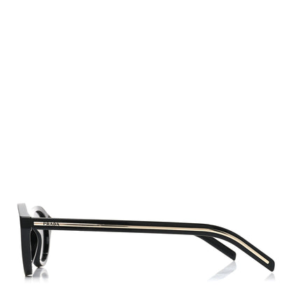 Prada Acetate Iconic Metal Plaque Sunglasses SPR B15 Black 3 of 7