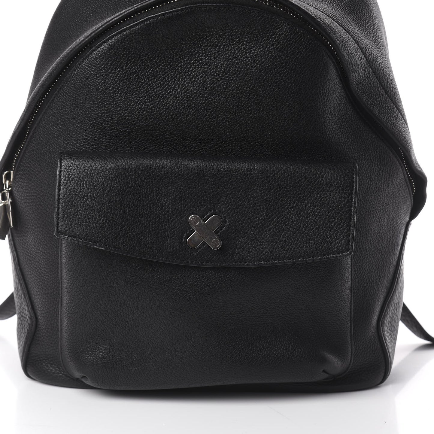 Pebbled Calfskin Icon Backpack Black