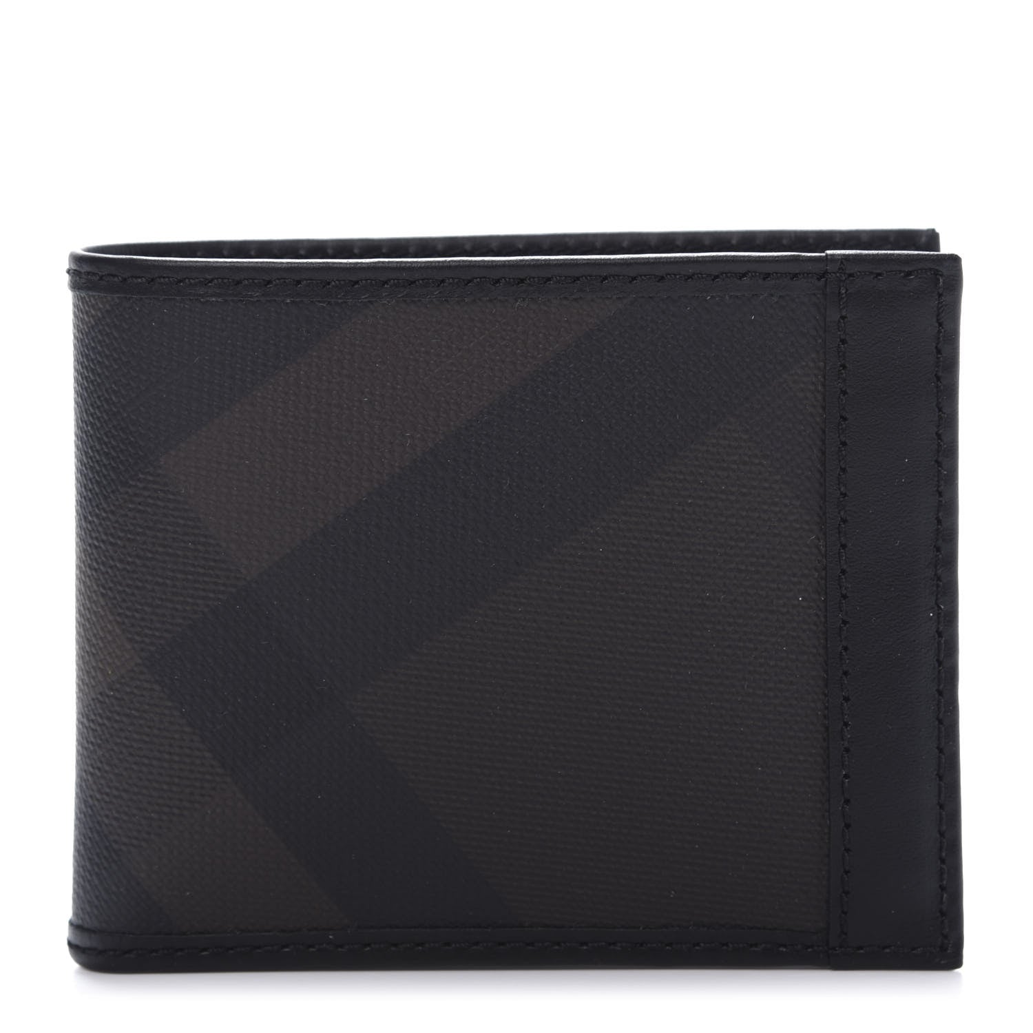 Burberry Smoked Check Bi-Fold Wallet Black 1 of 9