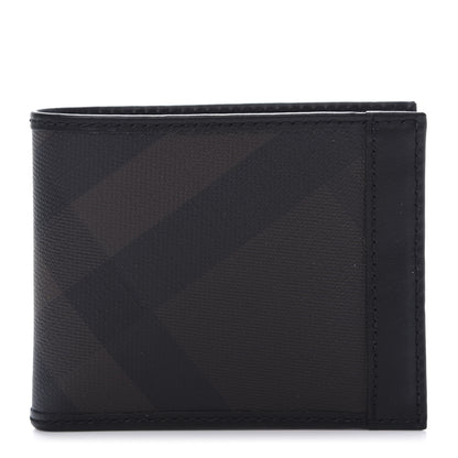 Burberry Smoked Check Bi-Fold Wallet Black 1 of 9