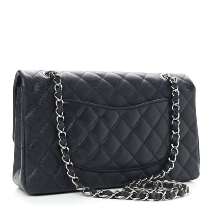 Chanel Caviar Quilted Medium Double Flap Navy 3 of 12