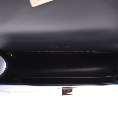 Christian Dior Metallic Patent Micro-Cannage Medium Diorama Flap Bag Blue 5 of 8
