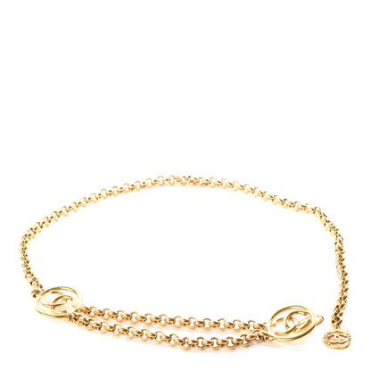 Chanel Metal Chain CC Medallion Belt Gold 1 of 3