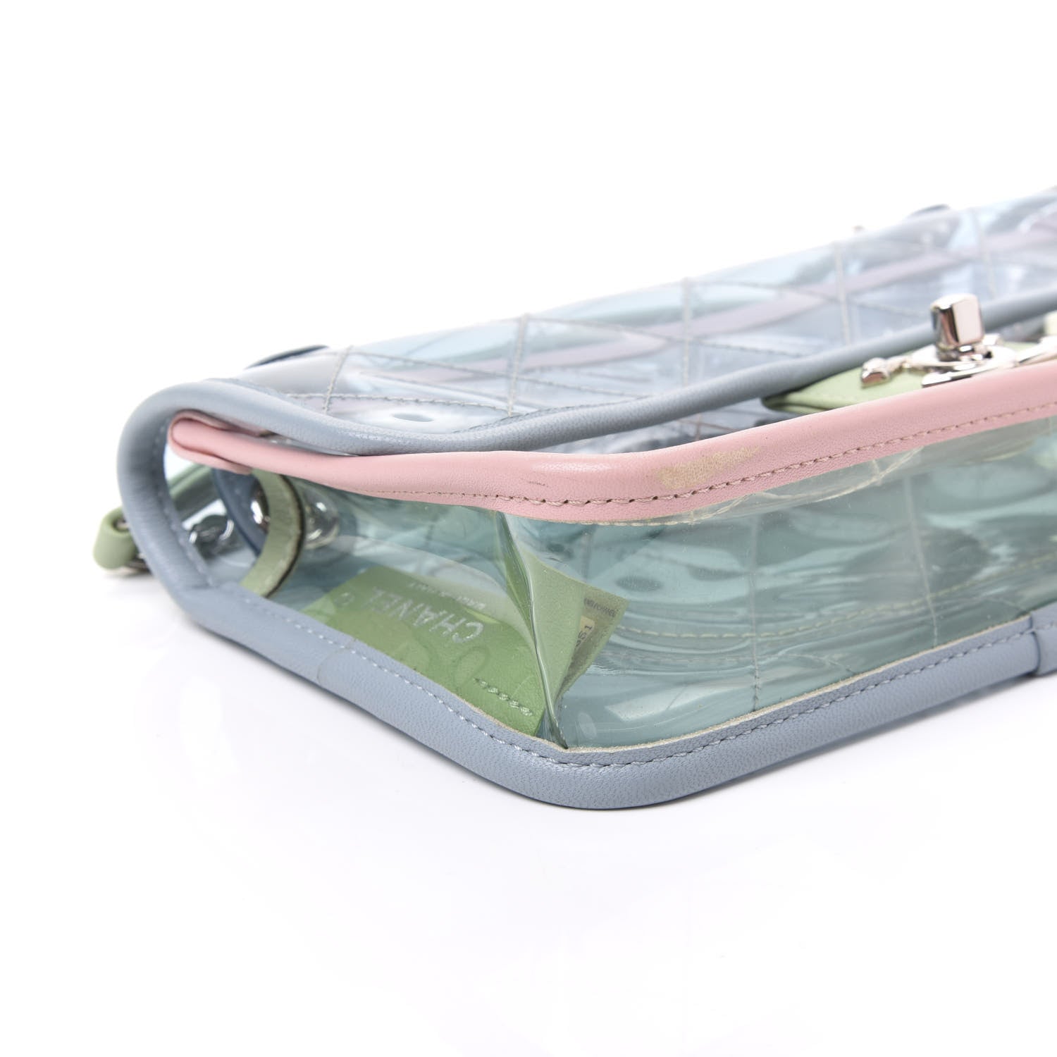 Chanel Lambskin PVC Quilted Medium Coco Splash Flap Blue Green 5 of 10