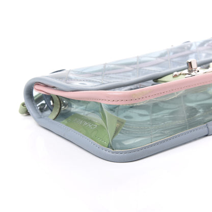 Chanel Lambskin PVC Quilted Medium Coco Splash Flap Blue Green 5 of 10