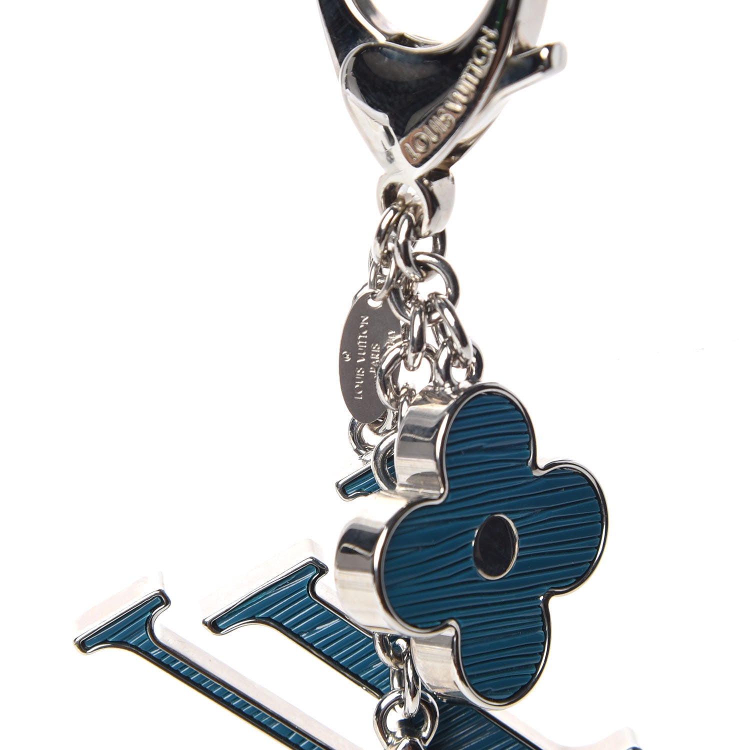 Louis Vuitton Fleur d Epi Bag Charm Cyan 4 of 4